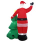 Santa and Christmas Tree Christmas Inflatable with LED Xmas Decor - 2.5M