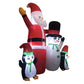 Santa Snowman and Penguin Greeting Christmas Inflatable with LED Xmas Decor - 1.8M