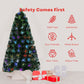 6ft 1.8m 210 Tips Fiber Optic Artificial Christmas Trees