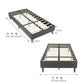 Maya Bedframe with Wooden Slats - Light Grey Single