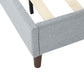 Maya Bedframe with Wooden Slats - Light Grey Single