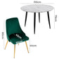 5-Piece Ermes Green Dining Table & Chair Set Velvet Bistro