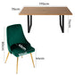 6-Piece Zelma Green Dining Table & Chair Set Velvet