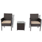 Tyler 2-Seater Delightful 3-Piece Outdoor Bistro Set - Black