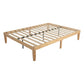 Lorelei Warm Wooden Natural Bed Base Frame - Wood Queen