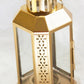 Gold Metal 21cm Tealight Candle Miners Lantern Summer Xmas Wedding Home Party Room Balcony Deck Decoration