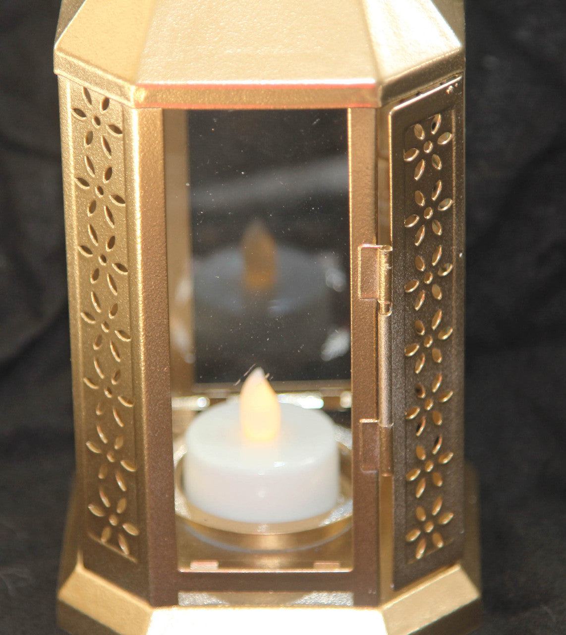 Gold Metal 21cm Tealight Candle Miners Lantern Summer Xmas Wedding Home Party Room Balcony Deck Decoration