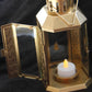 Set of 10 Gold Metal 21cm Tealight Candle Miners Lantern Summer Xmas Wedding Home Party Room Balcony Deck Decoration