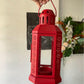 Red Metal 21cm Tealight Candle Miners Lantern Summer Xmas Wedding Home Party Room Balcony Deck Decoration 21cm Tealight Candle