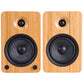 YU4 140W Powered Bookshelf Speakers With Bluetooth® And Phono Preamp - Bamboo