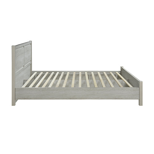 Evelyn Natural Wood MDF Bed Frame - White Ash Queen