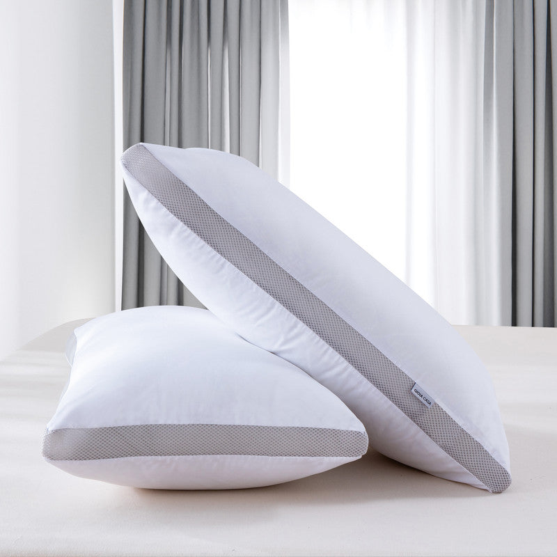 Set of 2 Bamboo Cooling Plush Down-Like Pillows - White