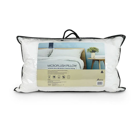 Cloud Support Microplush Standard Pillow - White