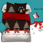 DOUBLE 3-Piece Christmas Quilt Duvet Cover Set - Black