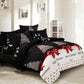 KING SINGLE 2-Piece Christmas Quilt Duvet Cover Set - Black