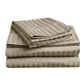 Queen Soft Stripe Microfibre Sheet Set Taupe