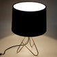 Metal Base Velvet Shade Table Lamp Copper - Black