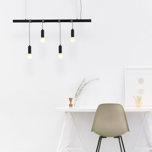 4 Lights Pendant Light - Black