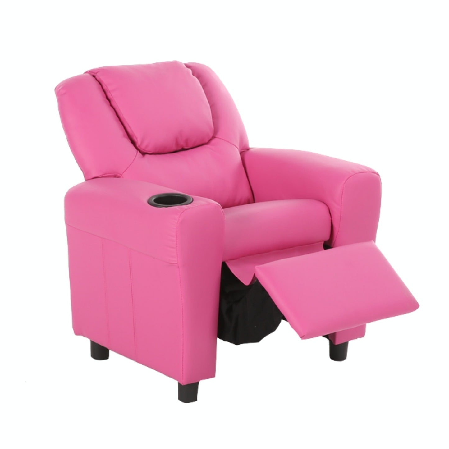 Pierce Kids Recliner Chair Sofa Children Lounge Couch PU Armchair - Pink