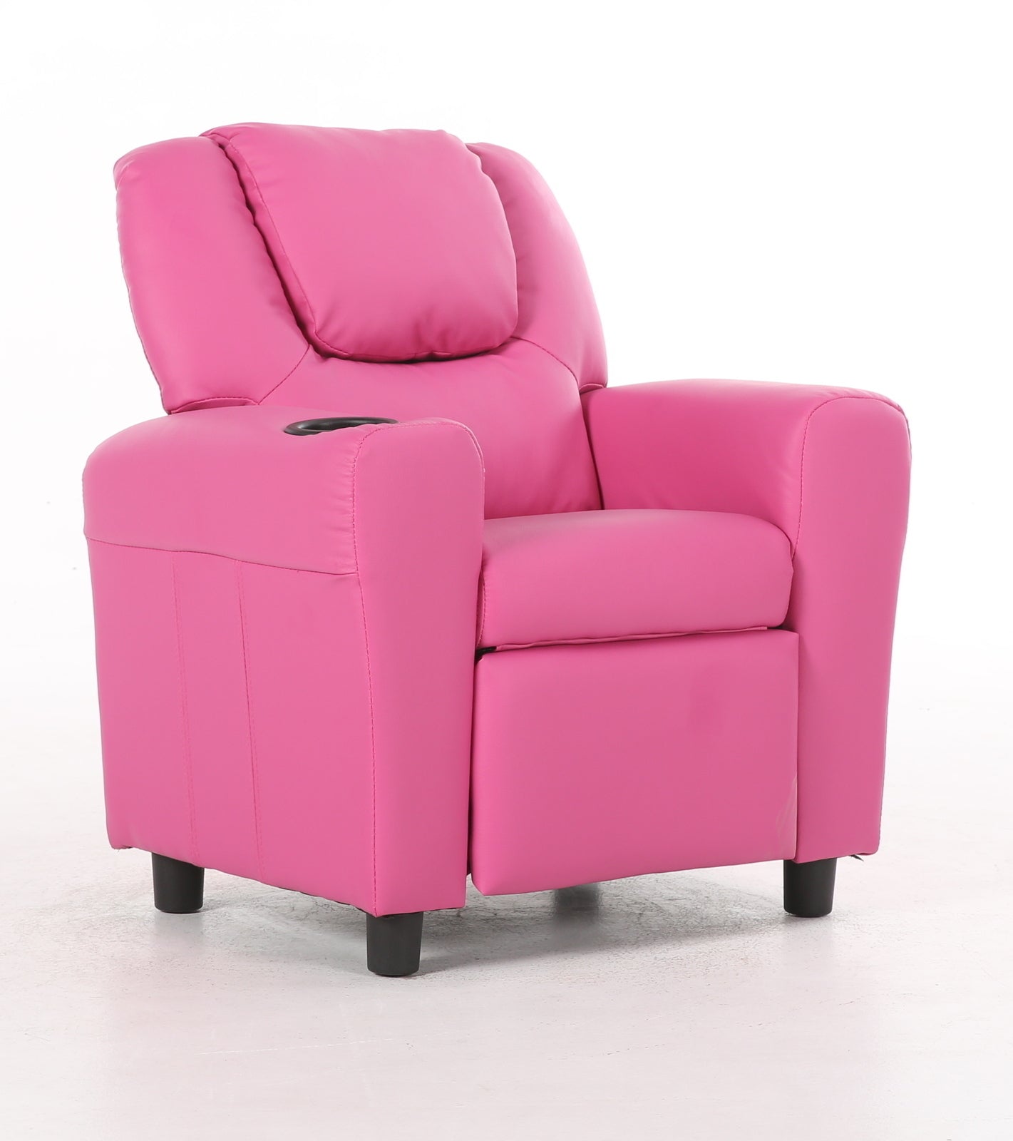 Pierce Kids Recliner Chair Sofa Children Lounge Couch PU Armchair - Pink