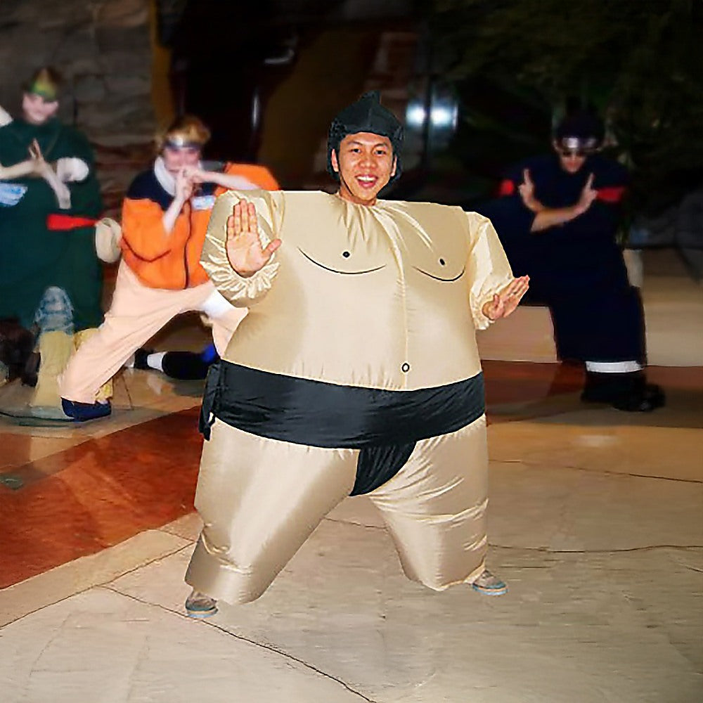 SUMO Fancy Dress Inflatable Suit - Fan Operated Costume