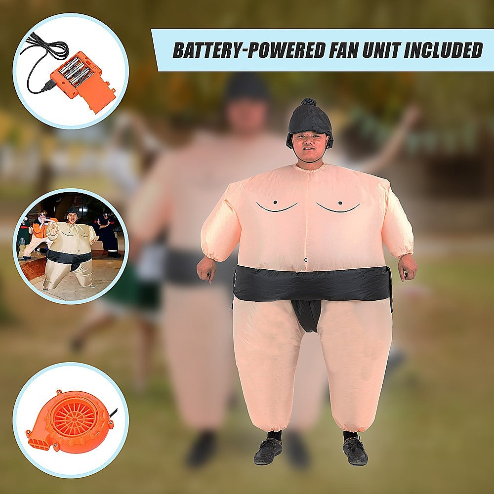 SUMO Fancy Dress Inflatable Suit - Fan Operated Costume