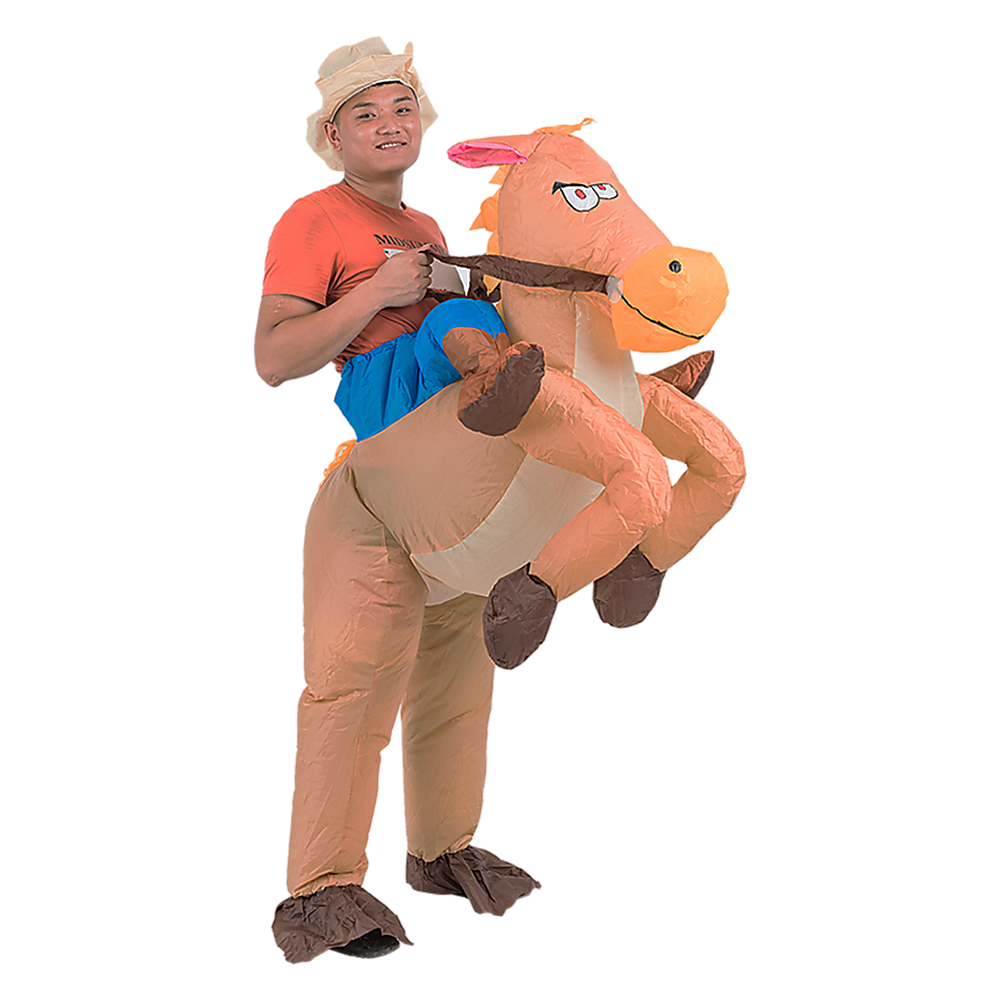 COWBOY Fancy Dress Inflatable Suit - Fan Operated Costume