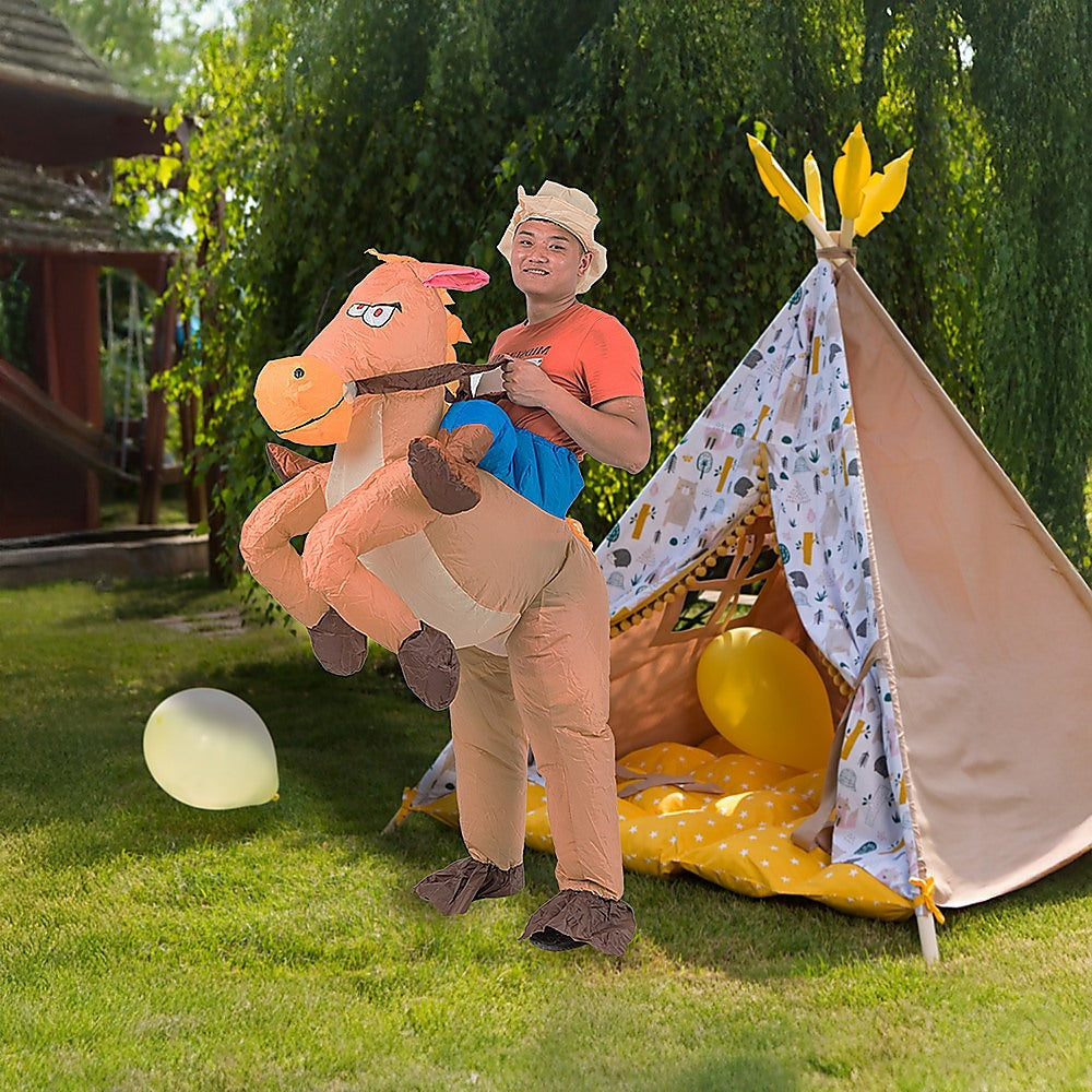 COWBOY Fancy Dress Inflatable Suit - Fan Operated Costume