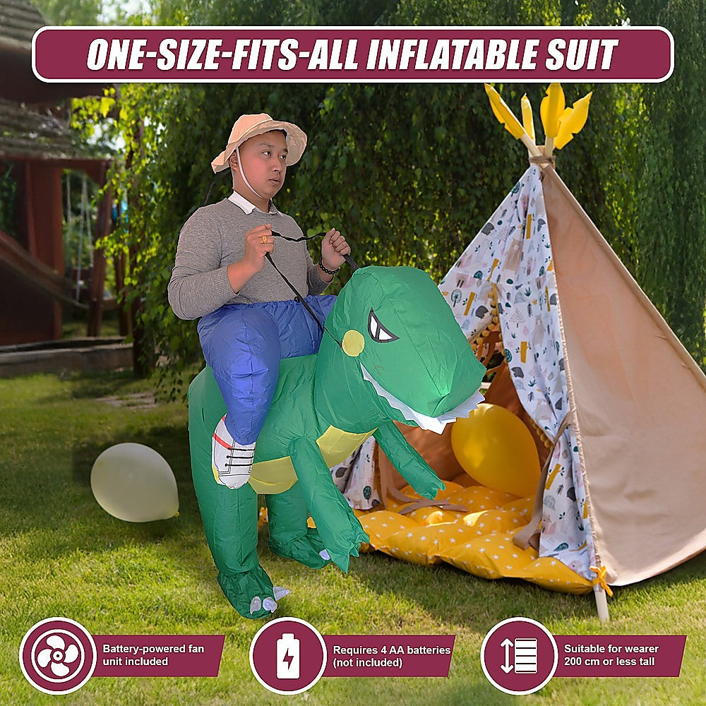 DINO Fancy Dress Inflatable Suit - Fan Operated Costume