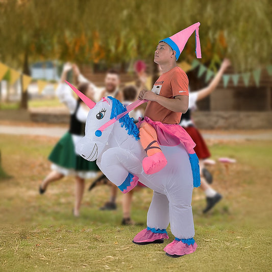 UNICORN Fancy Dress Inflatable Suit - Fan Operated Costume