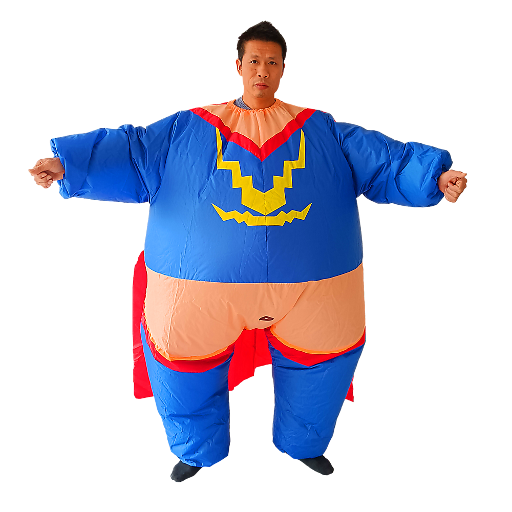 Super Hero Fancy Dress Inflatable Suit - Fan Operated Costume