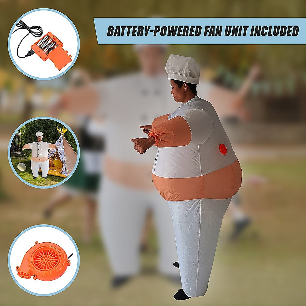 CHEF Fancy Dress Inflatable Suit - Fan Operated Costume