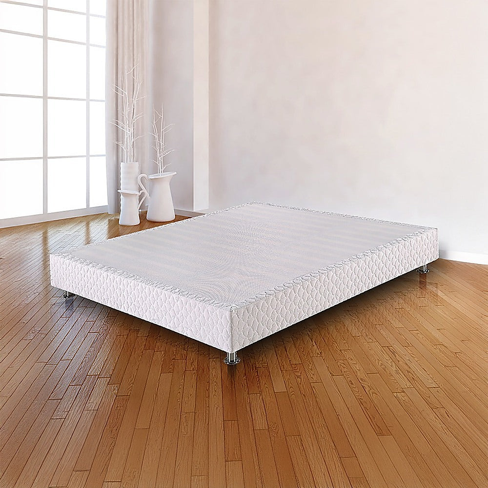 Encour Ensemble Bed Base & Mattress Package with 34cm Mattress - White King