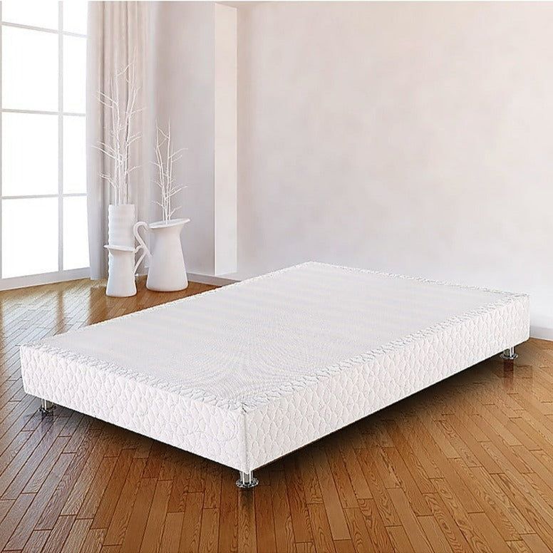 Encour Ensemble Bed Base & Mattress Package with 34cm Mattress - White Queen