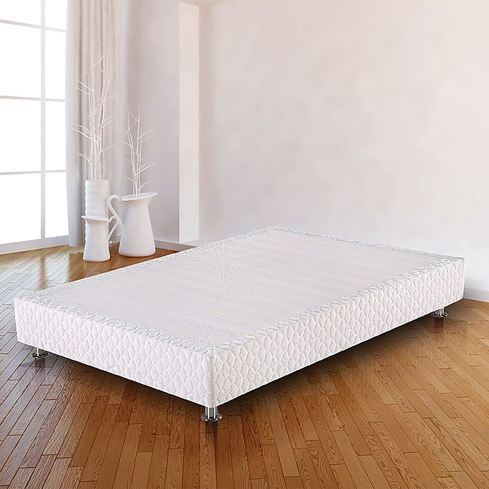 Encour Ensemble Bed Base & Mattress Package with 34cm Mattress - White Double