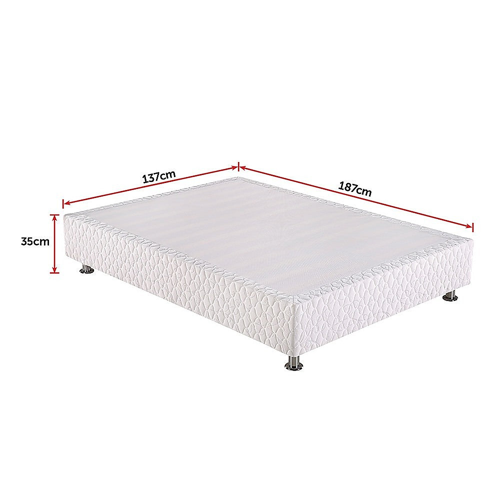 Encour Ensemble Bed Base & Mattress Package with 34cm Mattress - White Double