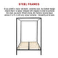 Lilian Four Poster Bed Frame - Black Queen