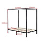 Lilian Four Poster Bed Frame - Black Queen