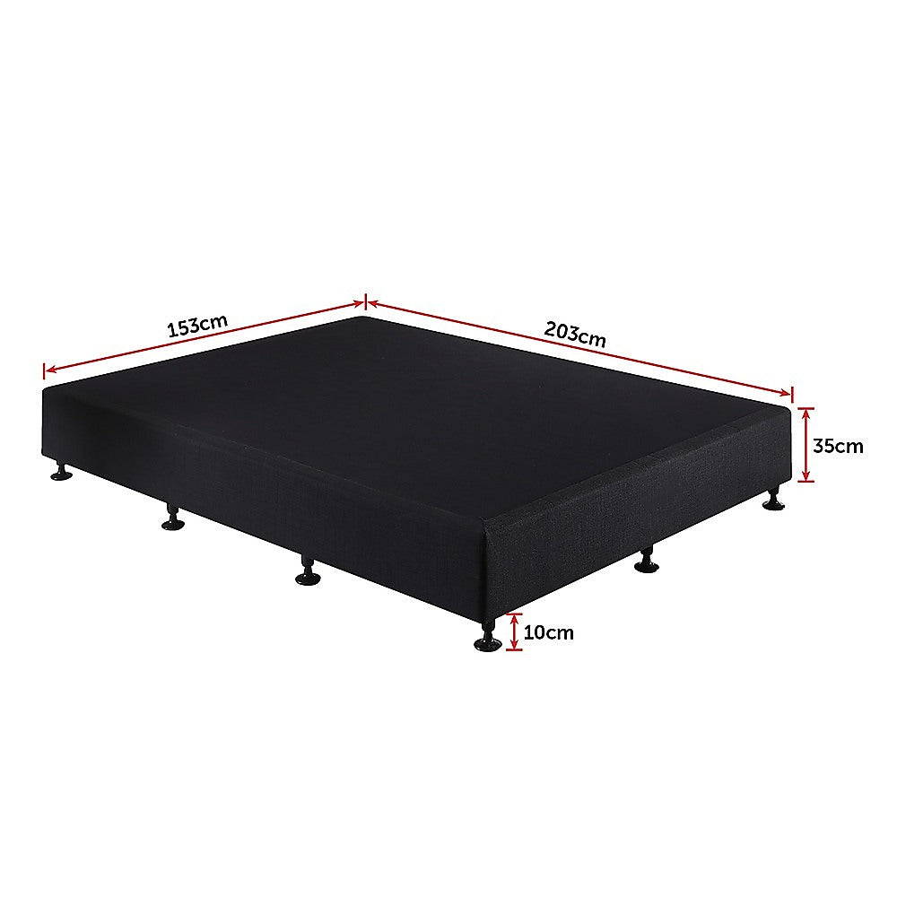 Frolic Ensemble Bed Base & Mattress Package with 34cm Mattress - Black Queen