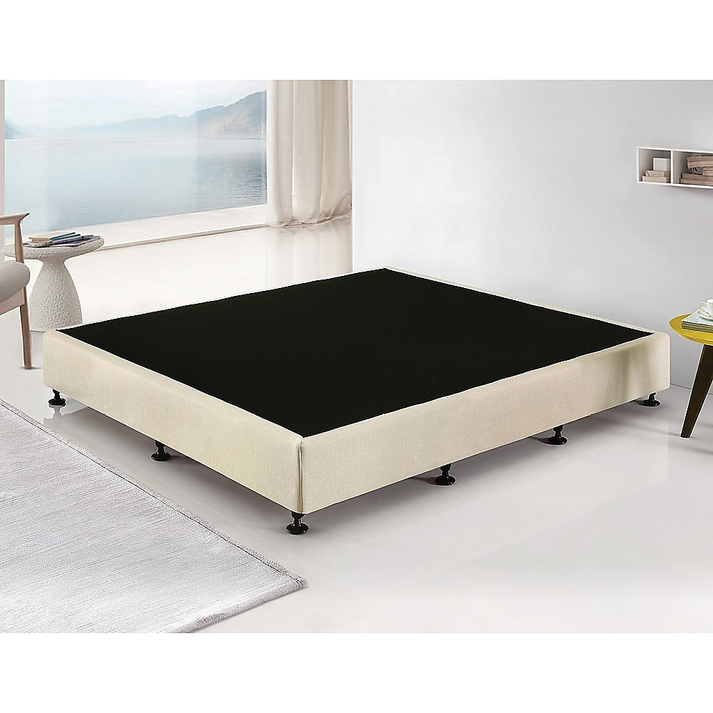 Frolic Ensemble Bed Base & Mattress Package with 34cm Mattress - Natural Sand King