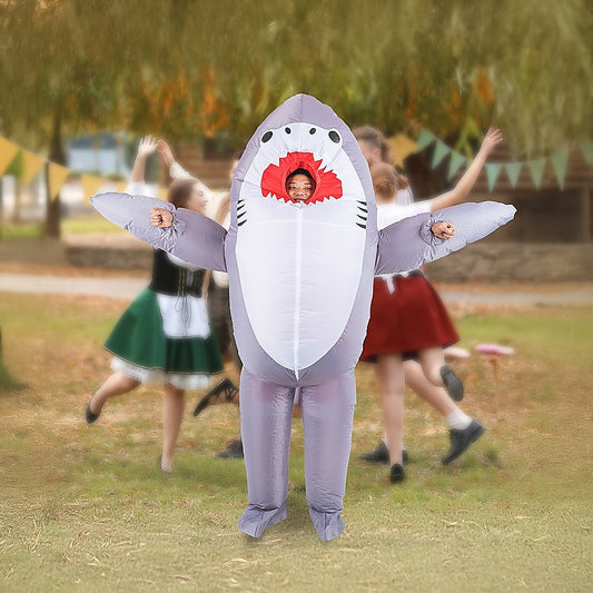 Shark Fancy Dress Fan Inflatable Costume Suit