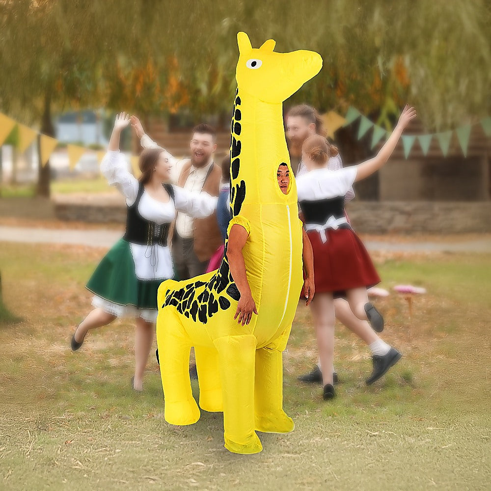 Giraffe Fancy Dress Fan Inflatable Costume Suit