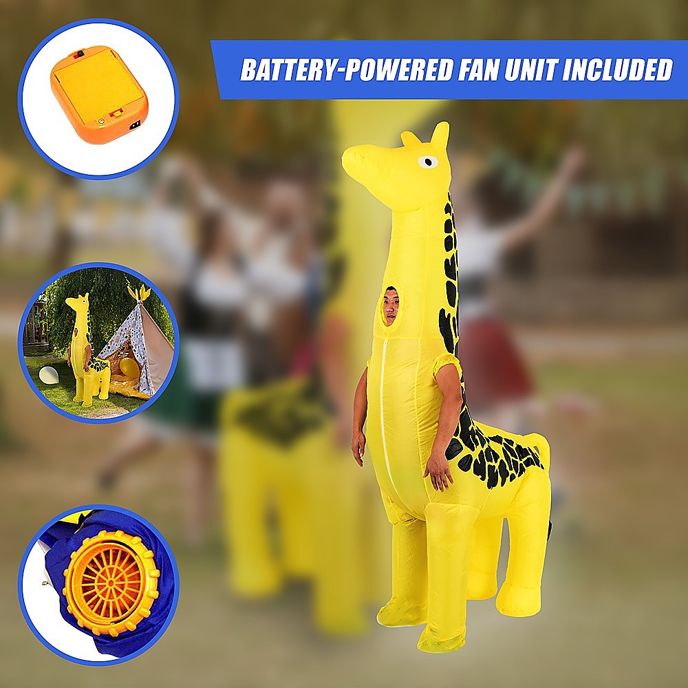 Giraffe Fancy Dress Fan Inflatable Costume Suit