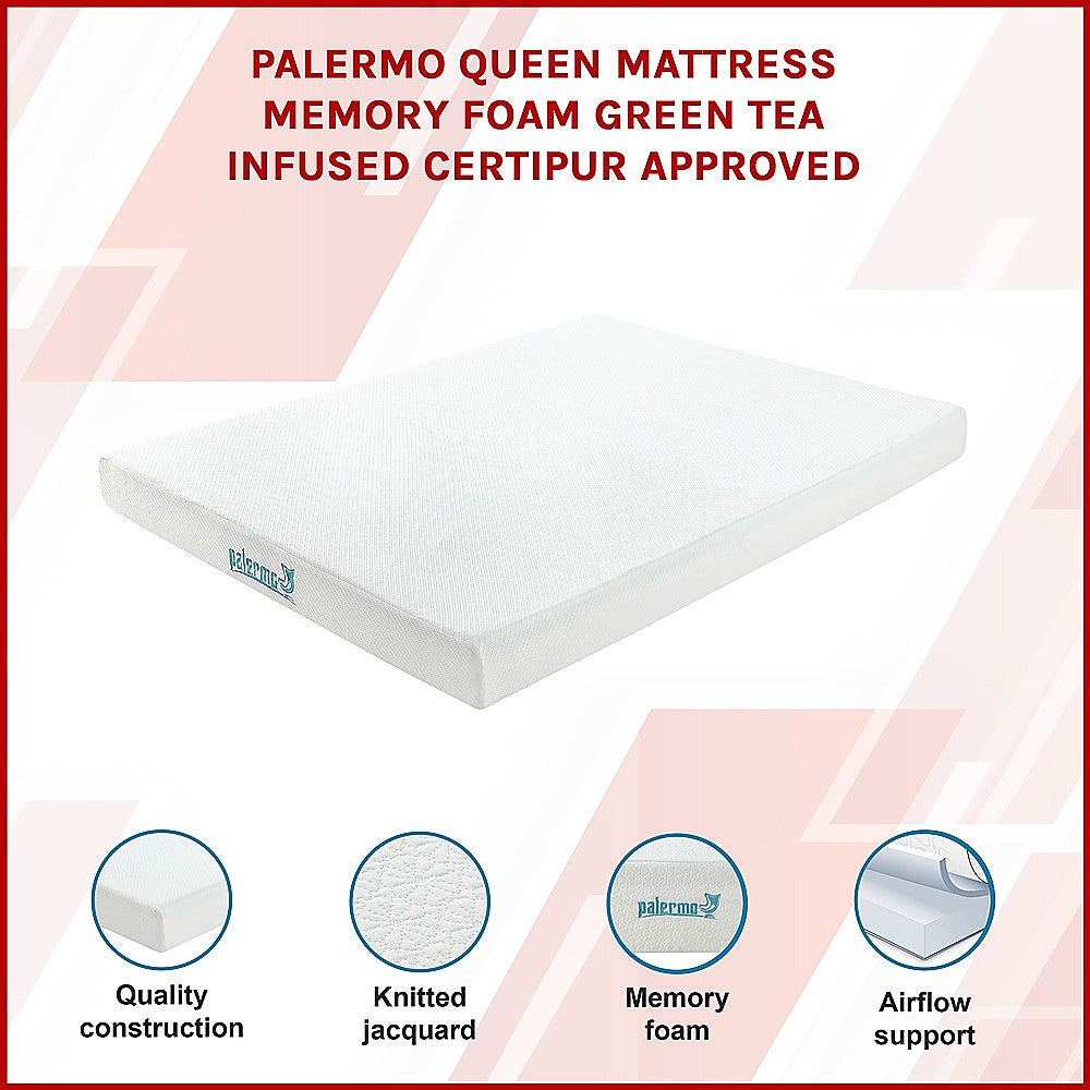 Kairos 15.25cm Mattress Memory Foam Green Tea Infused - Queen