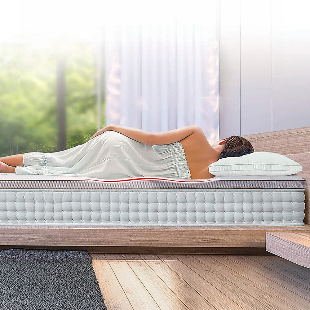 QUEEN Memory Foam Mattress Topper Cooling Gel Infused - White