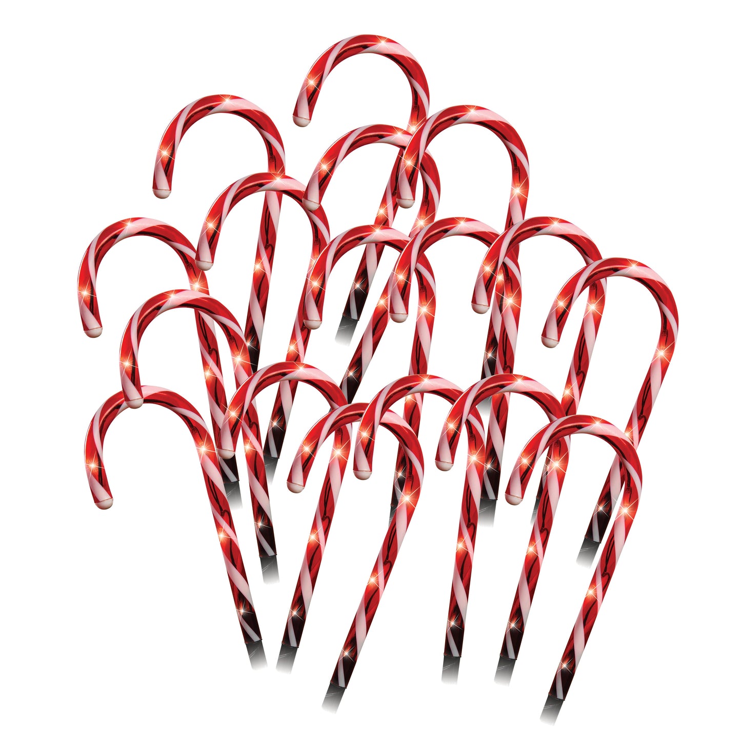 Set of 20 LED Candy Canes Path Lights