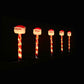 Set of 5 LED Candy Path Lights - Santa