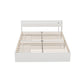 Rosemary Bed Frame Mattress Base with Charging Ports 2 Storage Drawers - White Double