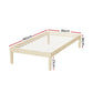 Lyanna Bed Frame Wooden Base Platform Timber Pine - Natural Single