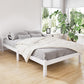 Prague Wooden Bed Frame Base Timber Platform no Drawers - White King Single